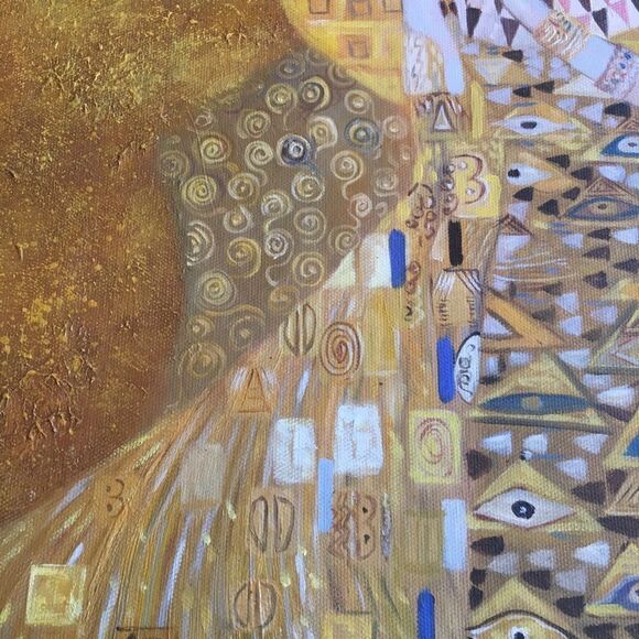 HAND PAINTED 21” Canvas Framed of Gustav Klimt.. - Picture 10 of 16